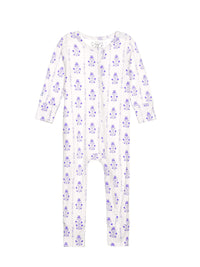 God is With You Floral PJ Footless Onesie Bamboo