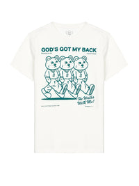 Kids God's Got My Back Teal T-Shirt Cotton | Short Sleeve