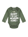 Baby Newborn King Green Bodysuit Cotton | Long Sleeve