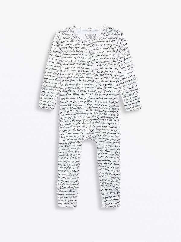 Love One Another Footless Onesie Cotton