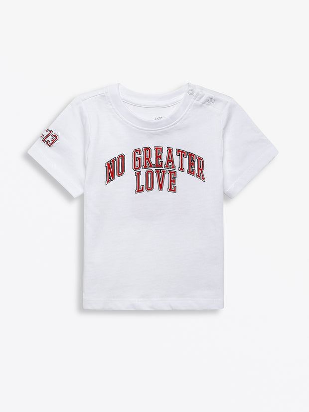 Kids No Greater Love White T-Shirt Cotton | Short Sleeve