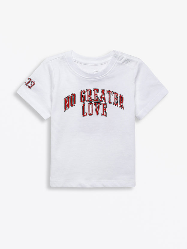 Kids No Greater Love White T-Shirt Cotton | Short Sleeve