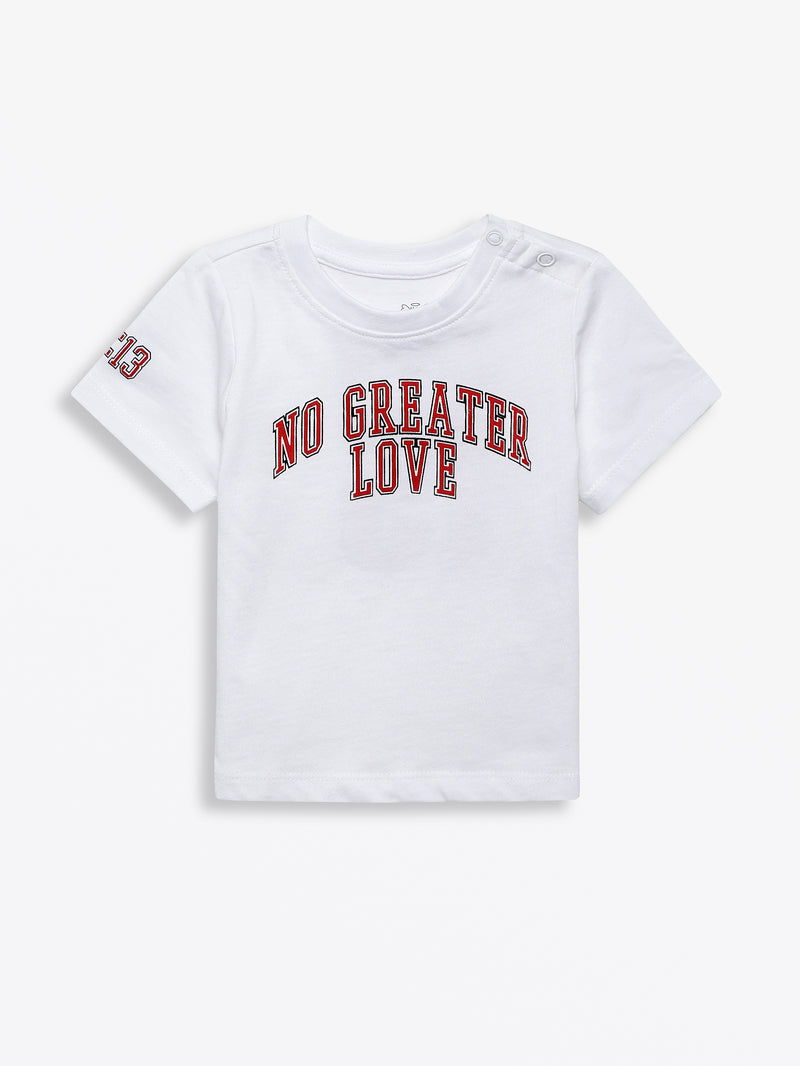 No Greater Love White Short Sleeve T-Shirt Cotton