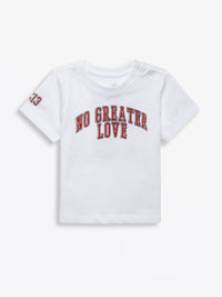 Baby No Greater Love White T-Shirt Cotton | Short Sleeve