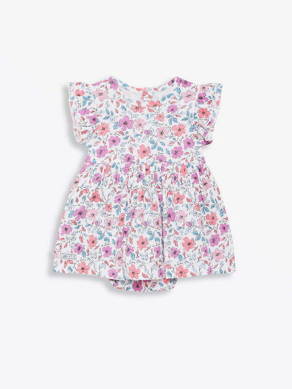 God is Love Short Sleeve Twirl Dress Bodysuit Cotton