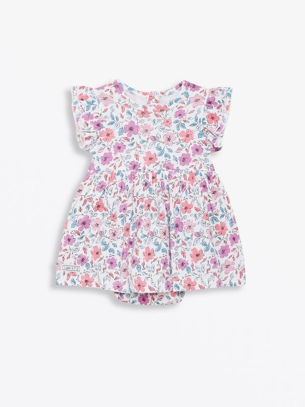 God is Love Short Sleeve Twirl Dress Bodysuit Cotton