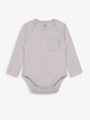 Baby Orchid Prayer Pocket Bodysuit | Long Sleeve