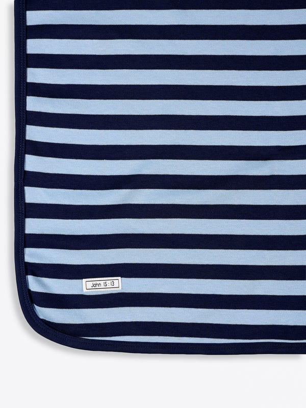 No Greater Love Blue Swaddle Cotton