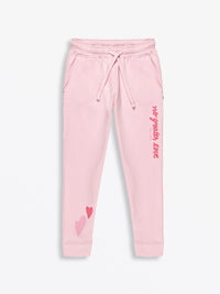 No Greater Love Pink Cotton Fleece Jogger