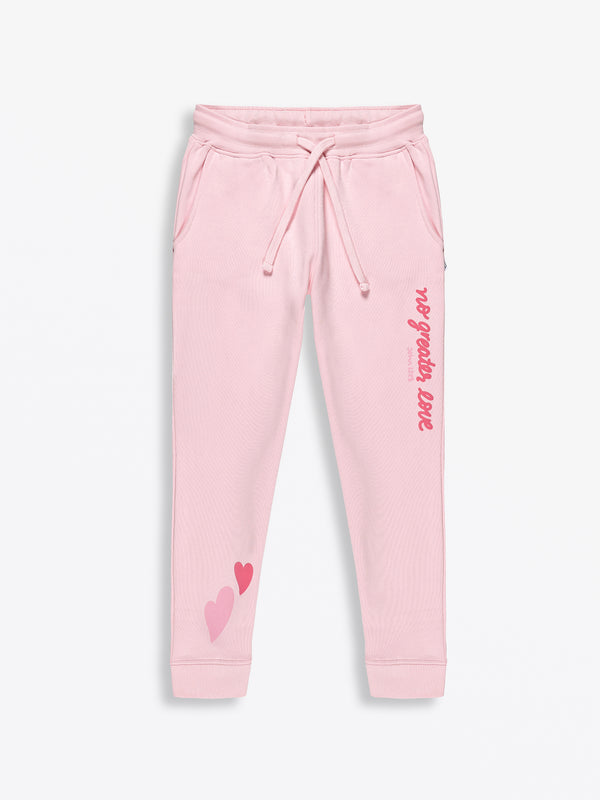 No Greater Love Pink Cotton Fleece Jogger