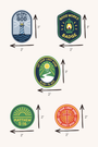 Shine Bright Badges Stickers - 5 Pack