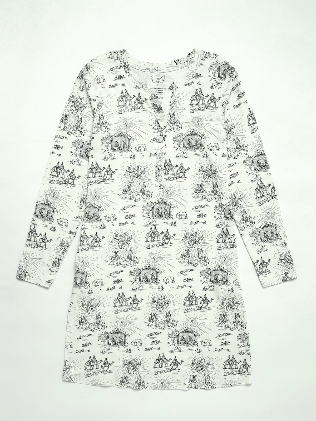O Little Town of Bethlehem Womens Nightgown PJ Cotton