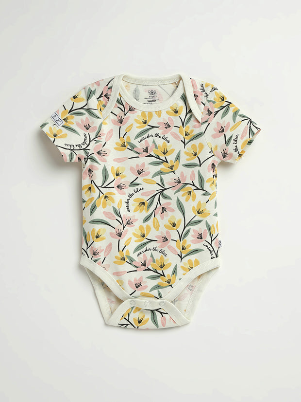 Consider the Lilies Short Sleeve Bodysuit Cotton