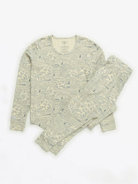 Walking on Water Womens PJ Jogger Set Ribbed Cotton/Bamboo Blend