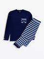 No Greater Love Blue Mens PJ Set Cotton