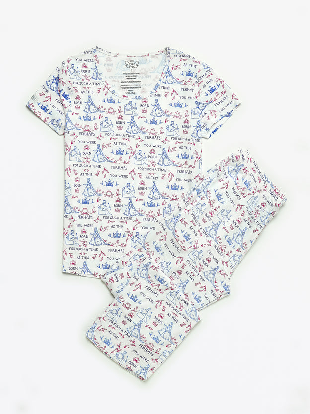 Queen Esther Women's PJ Relaxed Set Cotton