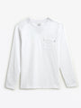 Baby White Prayer Pocket Cotton | Long Sleeve