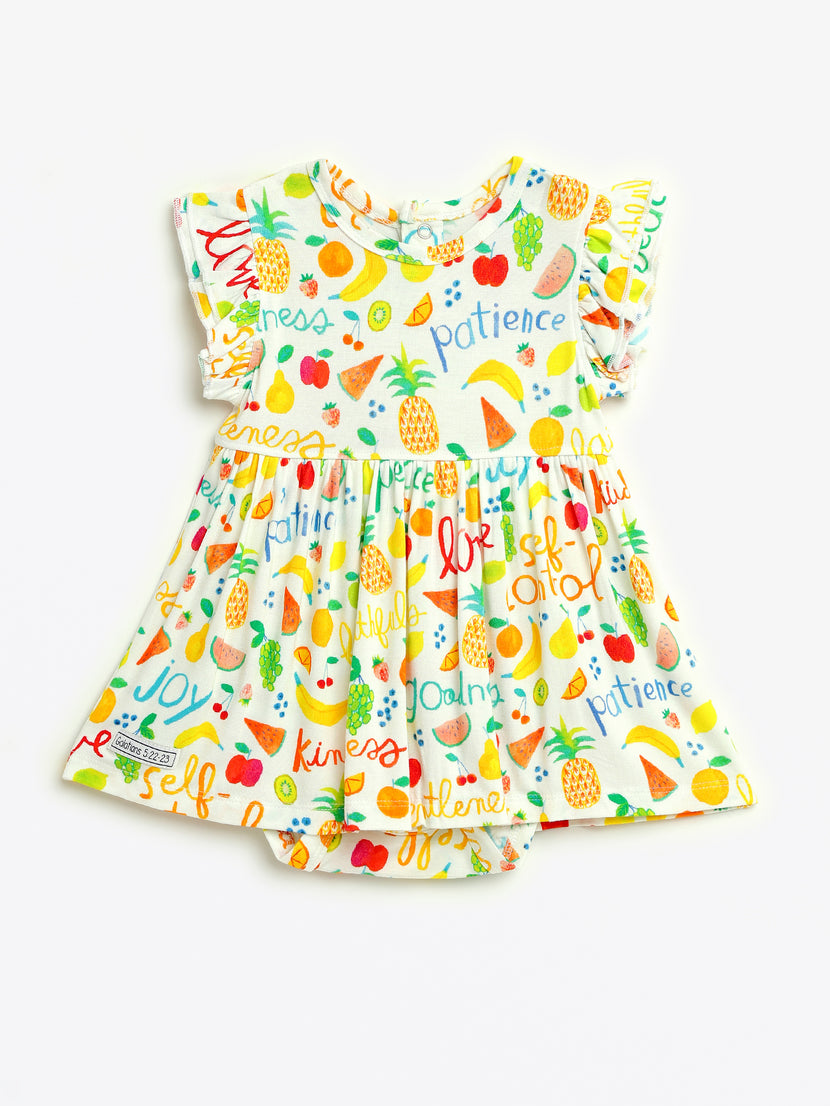 Fruit of the Spirit Short Sleeve Twirl Dress Bodysuit Bamboo