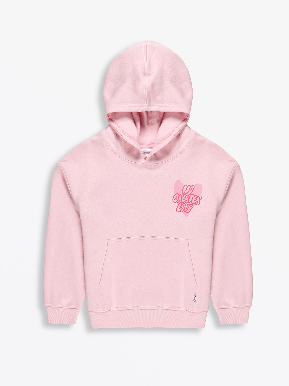 No Greater Love Pink Cotton Fleece Hoodie