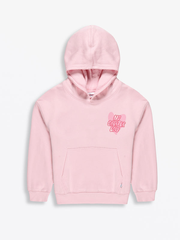 No Greater Love Pink Cotton Fleece Hoodie