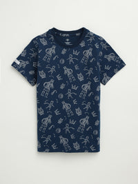 Baby David & Goliath Sailor Blue T-Shirt Cotton | Short Sleeve