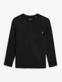 Kids Black Prayer Pocket T-Shirt | Long Sleeve