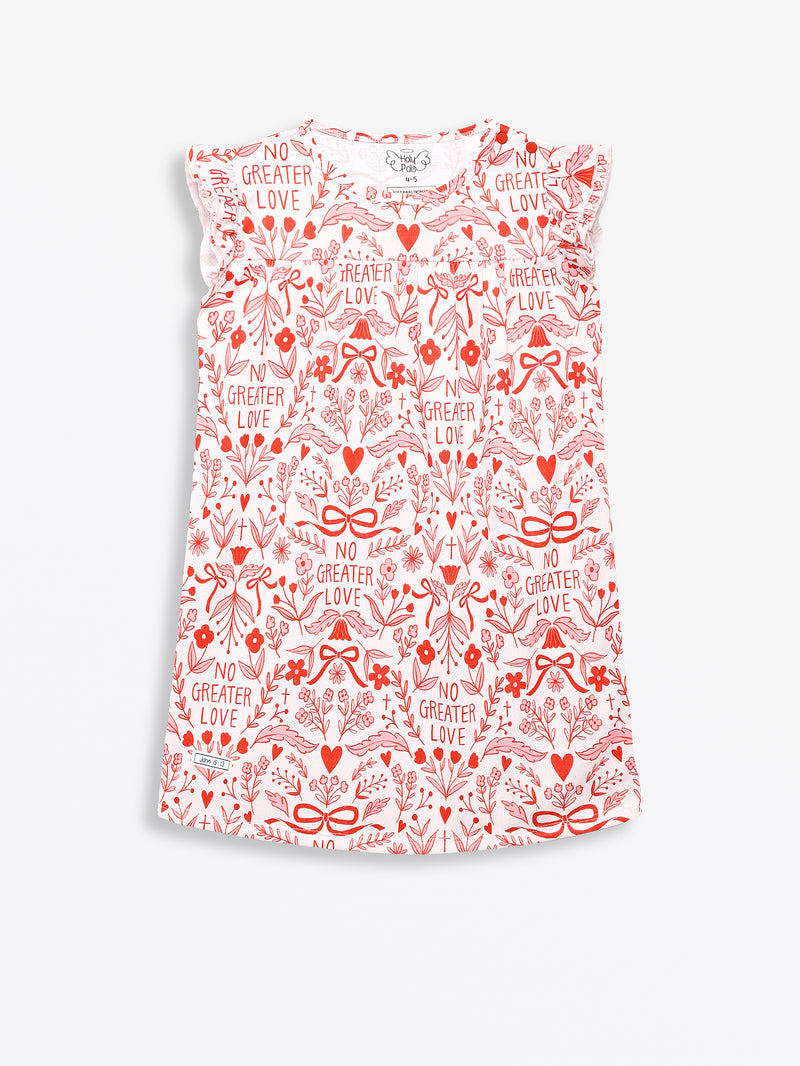 No Greater Love Pink PJ Girls Nightgown Polyester