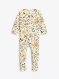 All Things Are Possible Footed Onesie PJ Ribbed Cotton/Bamboo Blend