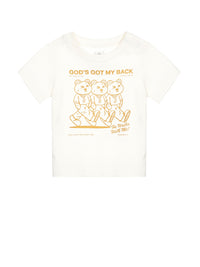 Baby God's Got My Back Tan T-Shirt Cotton | Short Sleeve