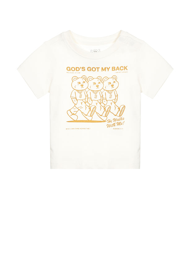 Baby God's Got My Back Tan T-Shirt Cotton | Short Sleeve