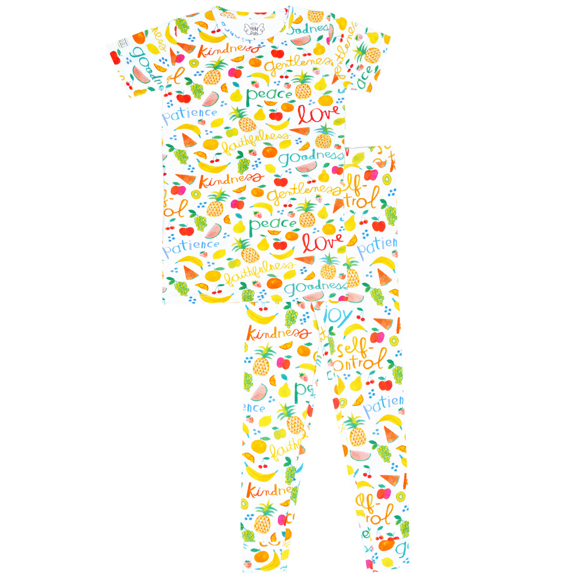 Fruits of the Spirit PJ Short Sleeve & Pants Set Bamboo