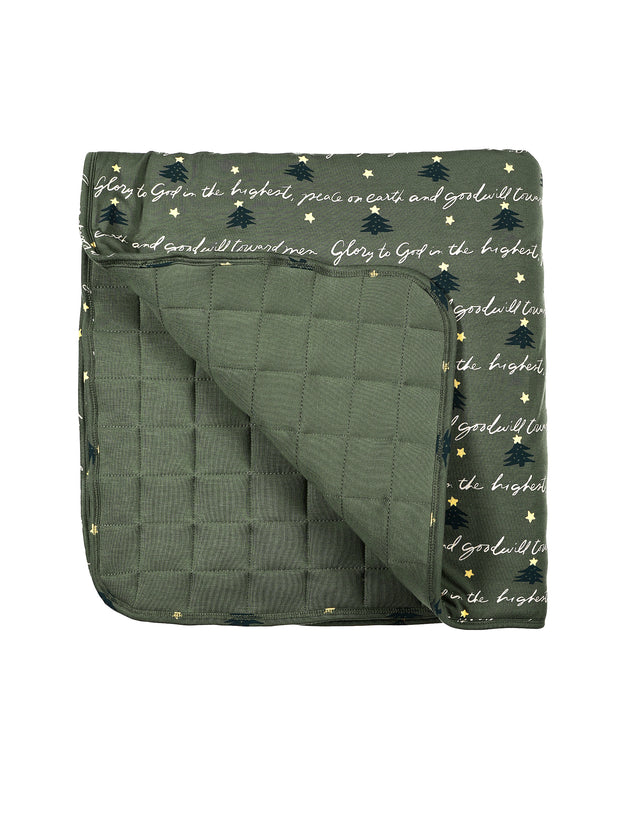 Glory to God Olive Blanket Bamboo
