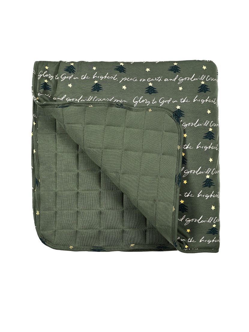 Glory to God Olive Blanket Bamboo
