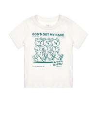 Baby God's Got My Back Teal T-Shirt Cotton | Short Sleeve