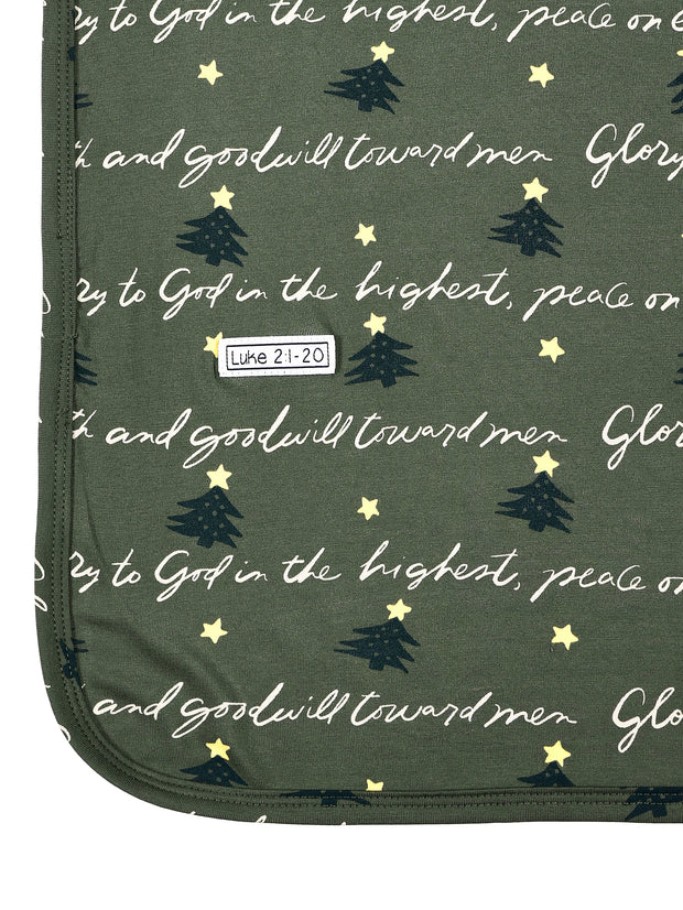 Glory to God Olive Swaddle Bamboo