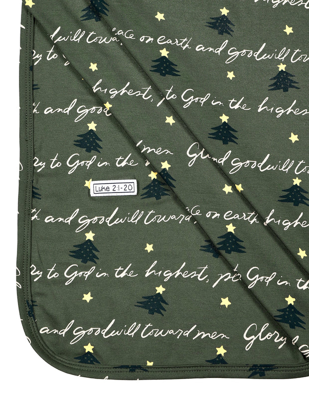 Glory to God Olive Swaddle Bamboo