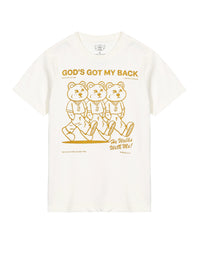 Kids God's Got My Back Tan T-Shirt Cotton | Short Sleeve