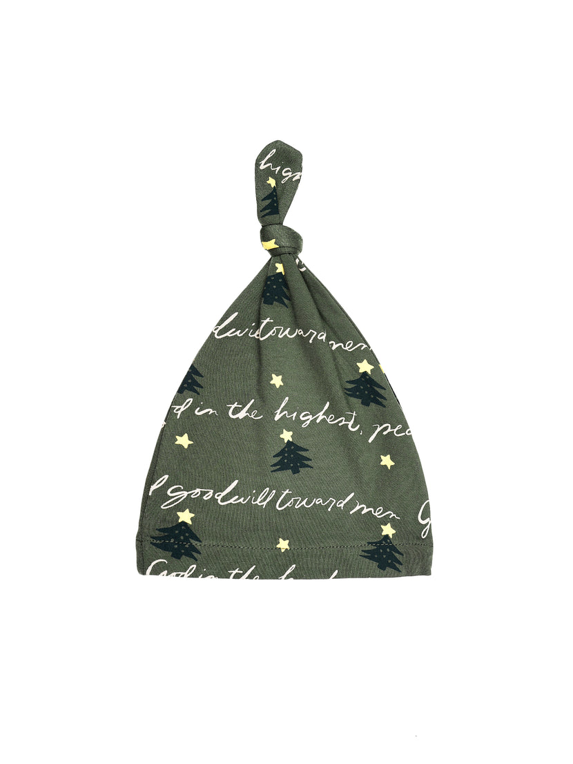 Glory to God Olive Knotted Hat Bamboo