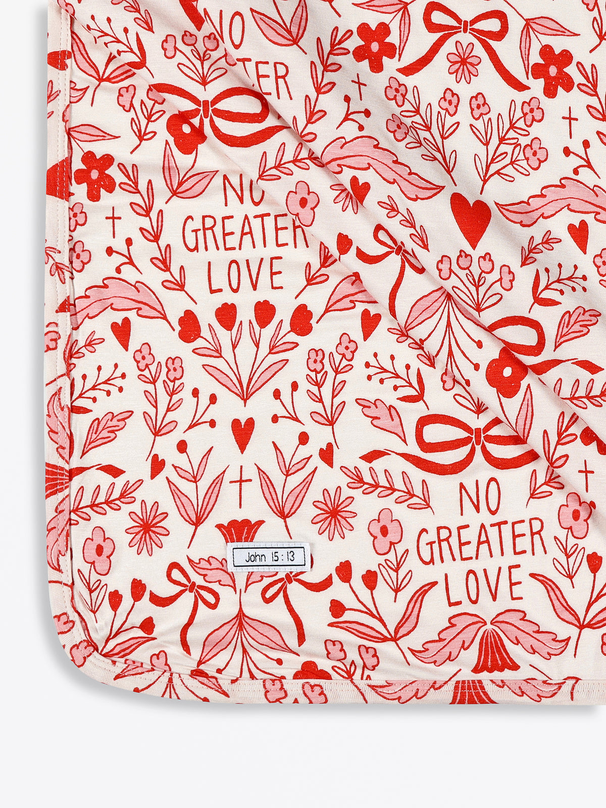 No Greater Love Pink Swaddle Bamboo