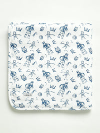 David & Goliath Blue Blanket Cotton