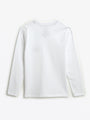 Kids White Prayer Pocket T-Shirt | Long Sleeve