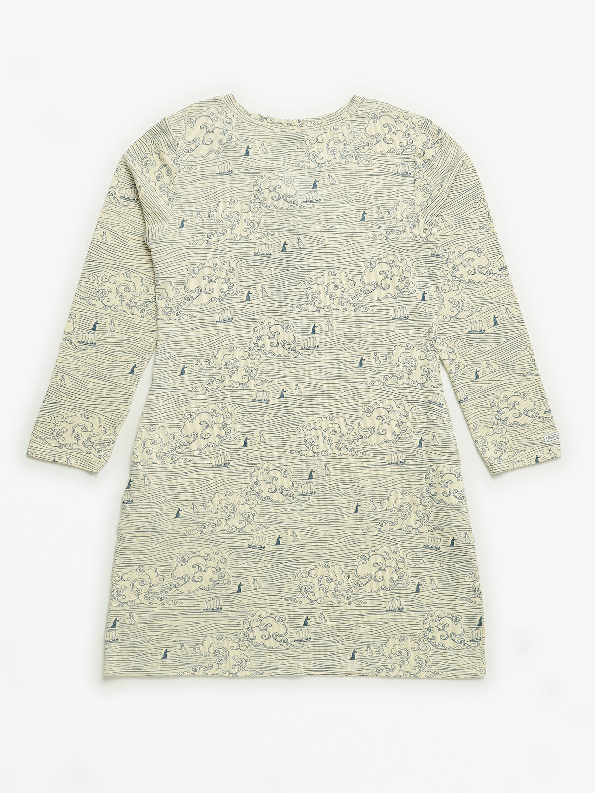 Walking on Water Womens Nightgown PJ Ribbed Cotton/Bamboo Blend