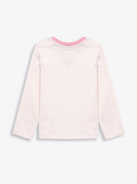 Baby Pink Prayer Pocket T-Shirt Cotton | Long Sleeve