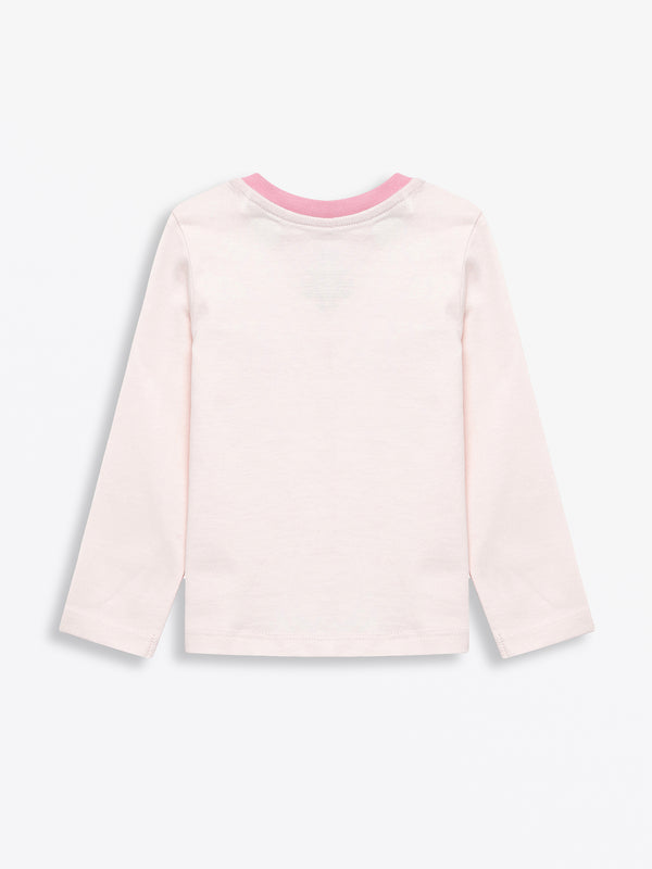 Baby Pink Prayer Pocket T-Shirt Cotton | Long Sleeve