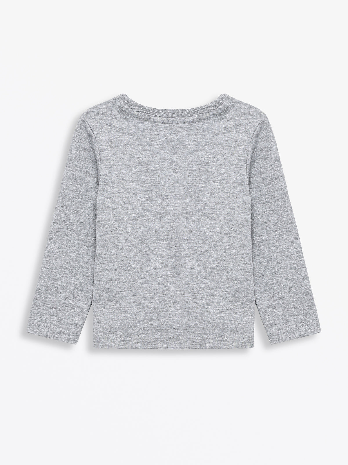 Baby Heather Gray Prayer Pocket T-Shirt Cotton | Long Sleeve