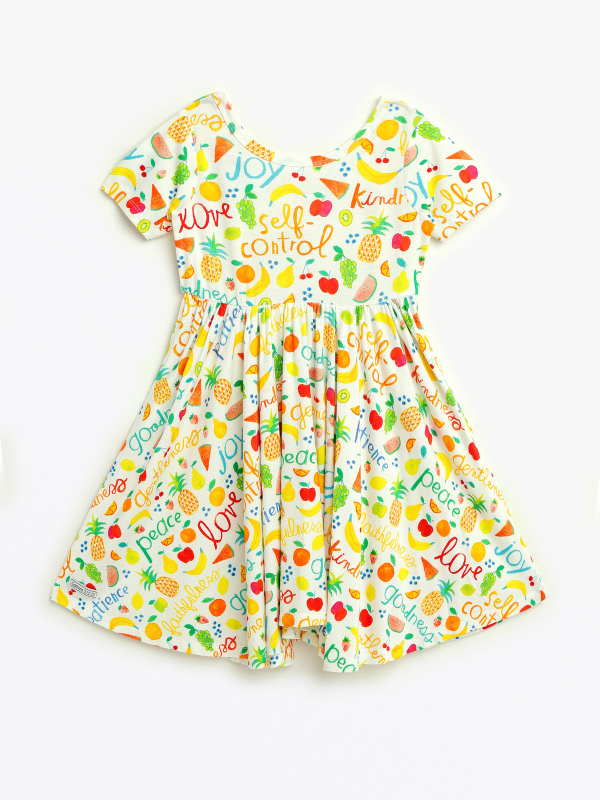 Fruit of the Spirit Short Sleeve Twirl Dress Cotton