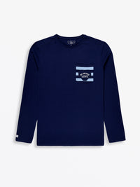 No Greater Love Blue Mens PJ Set Cotton