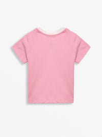 Baby Pink Prayer Pocket T-Shirt Cotton | Short Sleeve