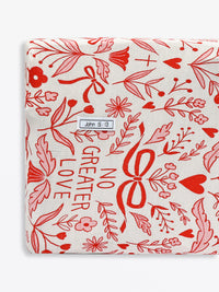 No Greater Love Pink Bedsheet Bamboo