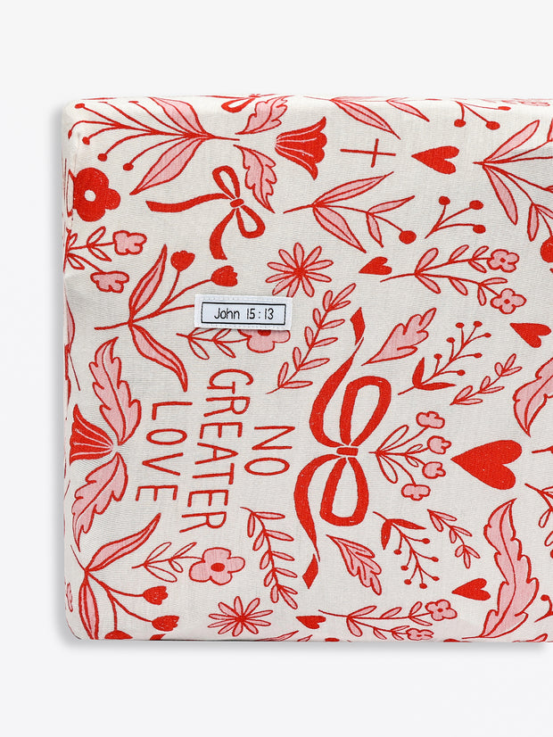No Greater Love Pink Bedsheet Bamboo